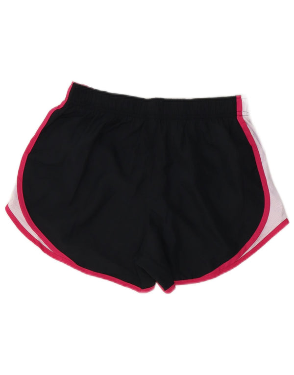 Женские спортивные шорты NIKE Dri Fit UK 8, маленькие черные, полиэстер с цветными блоками