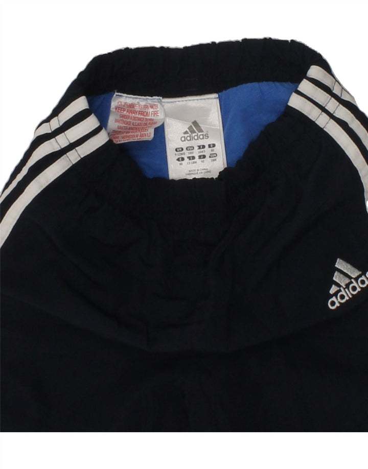 ADIDAS Baby Boys Joggers Tracksuit Trousers 9-12 Months Navy Blue | Vintage Adidas | Thrift | Second-Hand Adidas | Used Clothing | Messina Hembry 