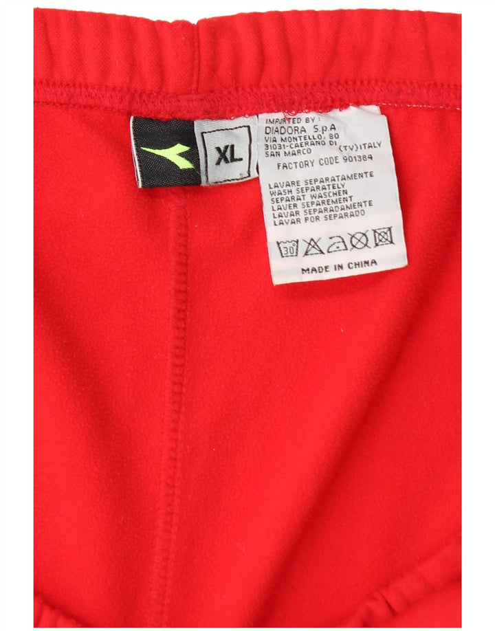 DIADORA Mens Tracksuit Trousers Joggers XL  Red Polyester