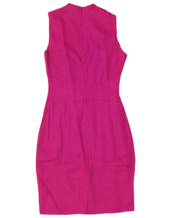 Женское платье-футляр без рукавов Reiss UK 6 XS, розовое из ацетата