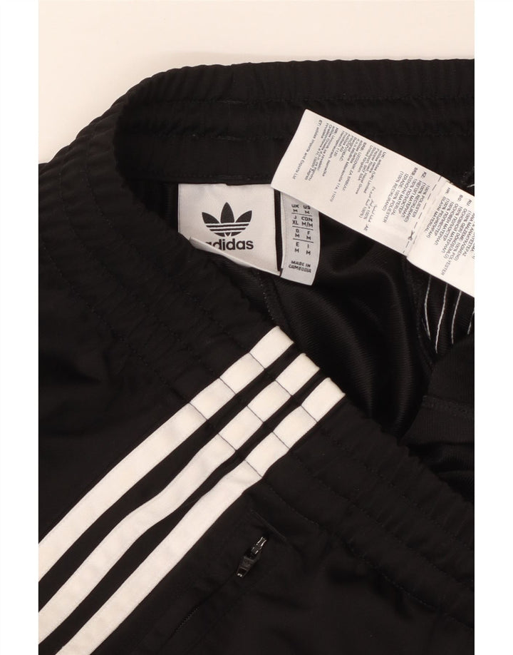 Мужские спортивные брюки Adidas среднего размера из полиэстера черного цвета