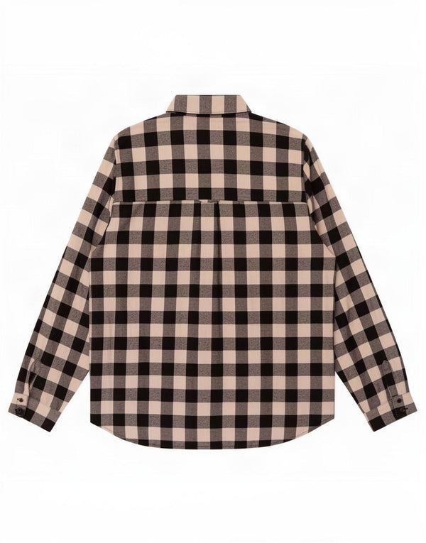 Женская рубашка Zara UK 14, большая черная хлопковая клетка в мелкую клетку