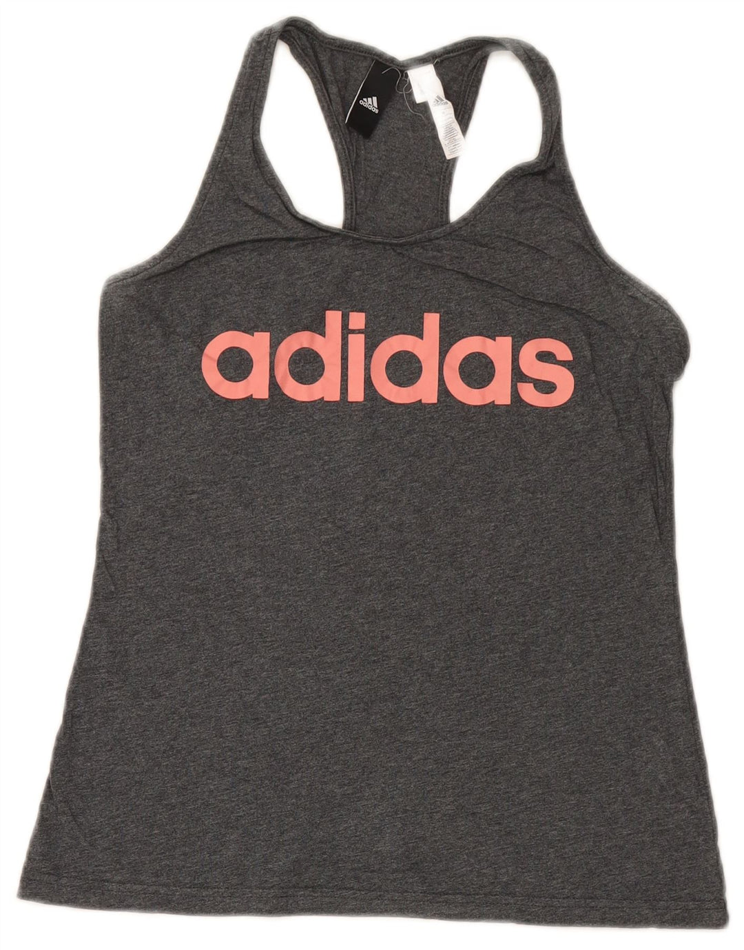 Женский жилет Adidas с графическим рисунком UK 12, средний серый хлопок