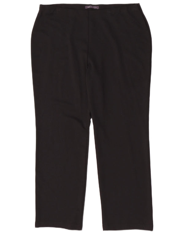 Женские повседневные брюки Marks & Spencer UK 16, большие W34 L28, черные вискозы