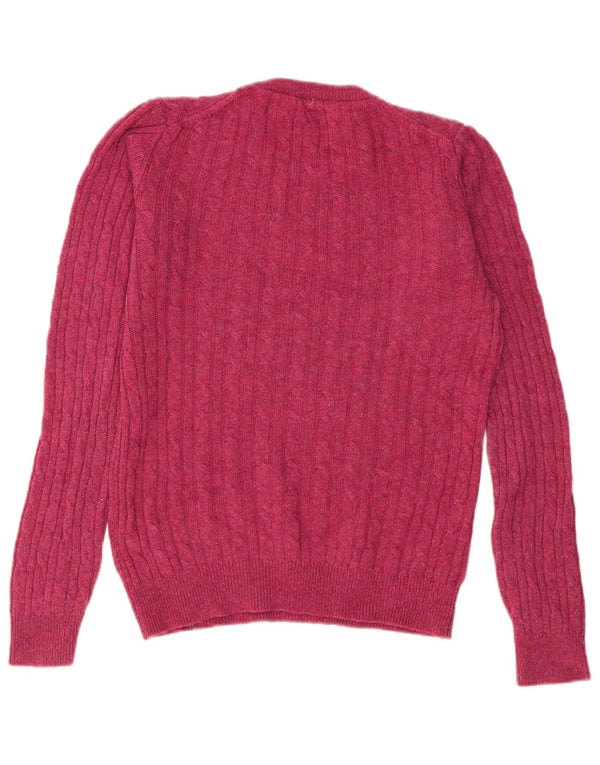 Женский джемпер с круглым вырезом Jack Wills UK 12, средний бордовый цвет
