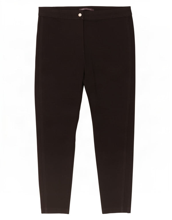Женские укороченные брюки Marks & Spencer UK 16, большие W34 L25, черные вискозы