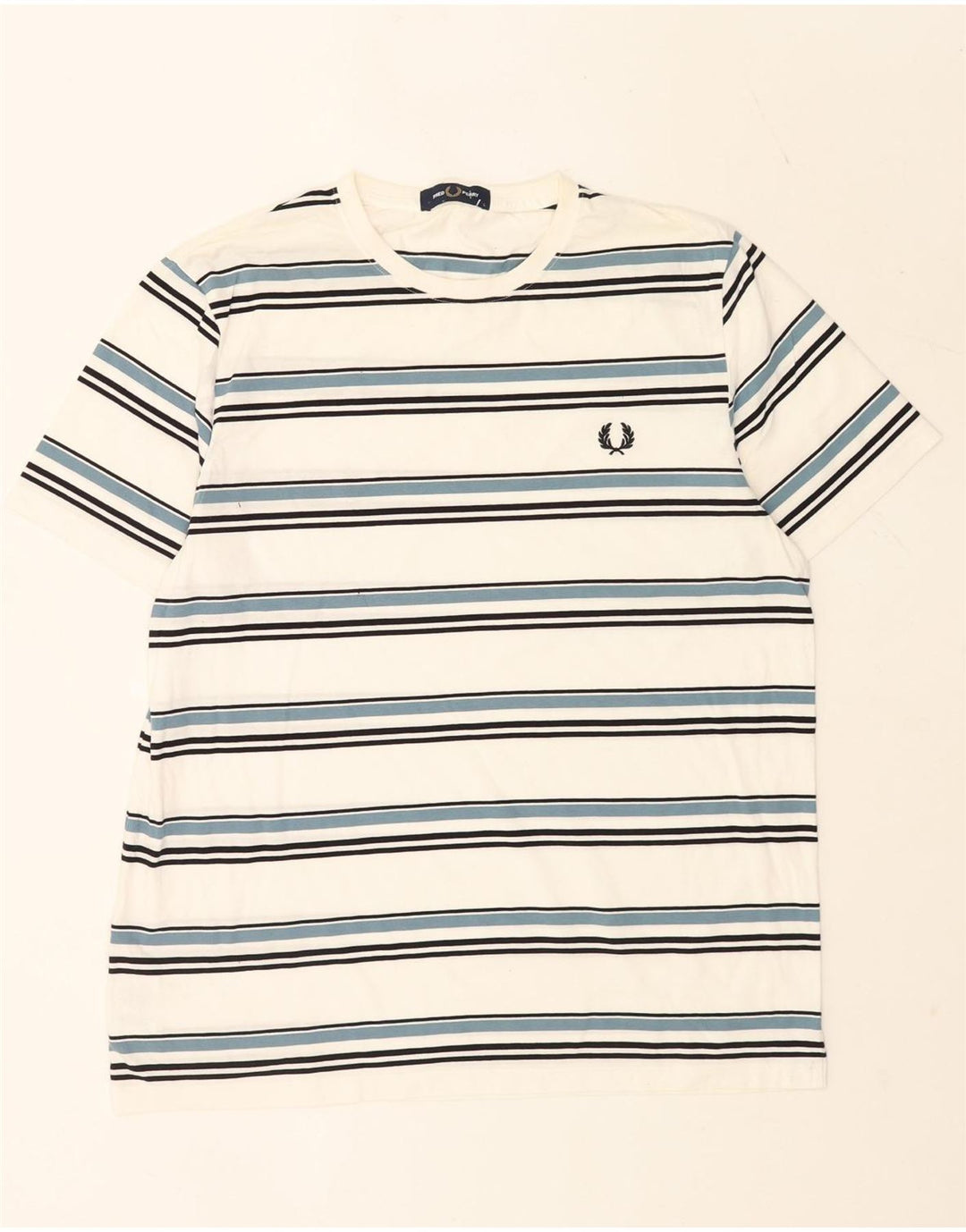 Мужская футболка Fred Perry из хлопка в большую белую полоску