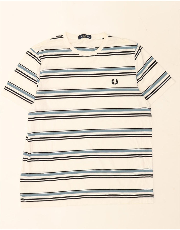 Мужская футболка Fred Perry из хлопка в большую белую полоску