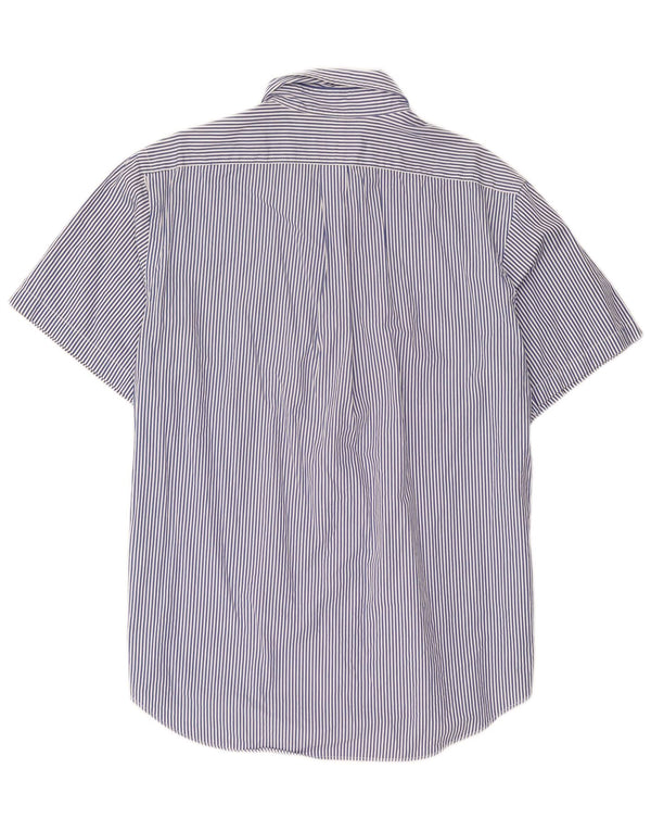 Мужская рубашка с коротким рукавом Ralph Lauren XL, хлопковая синяя полоска