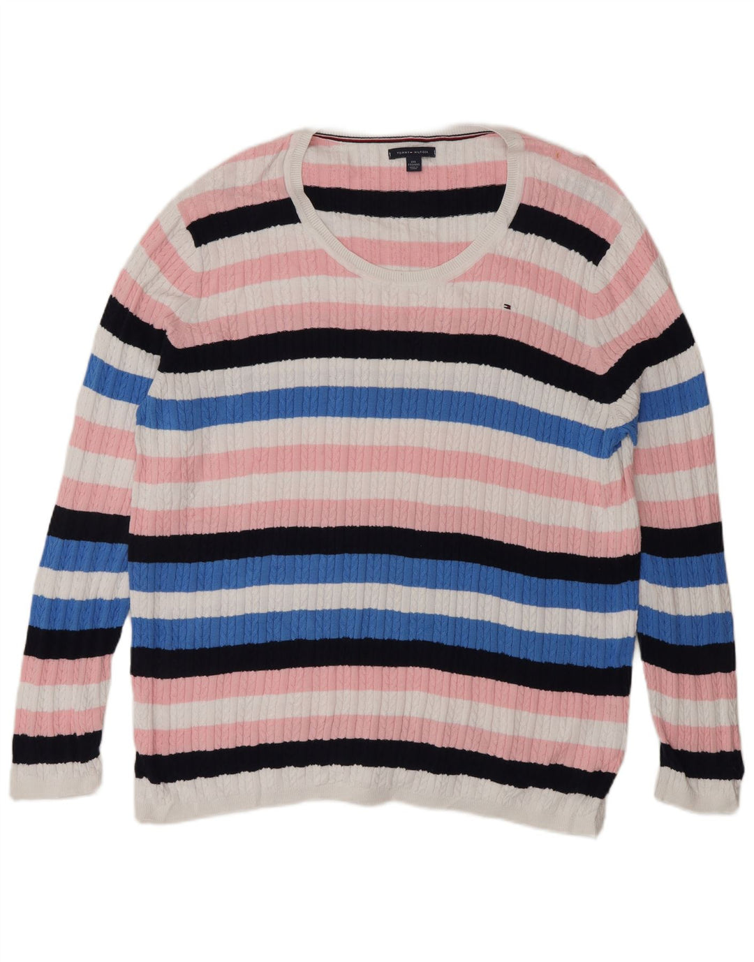 Tommy Hilfiger Мужской свитер с вырезом лодочкой 2XL Разноцветный Классический
