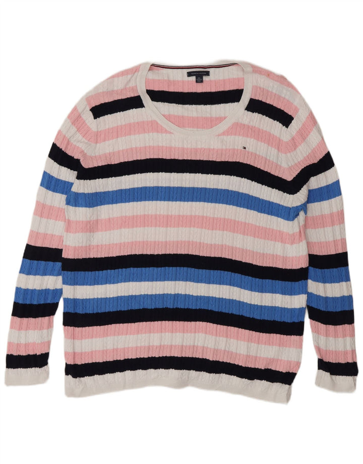 Tommy Hilfiger Мужской свитер с вырезом лодочкой 2XL Разноцветный Классический