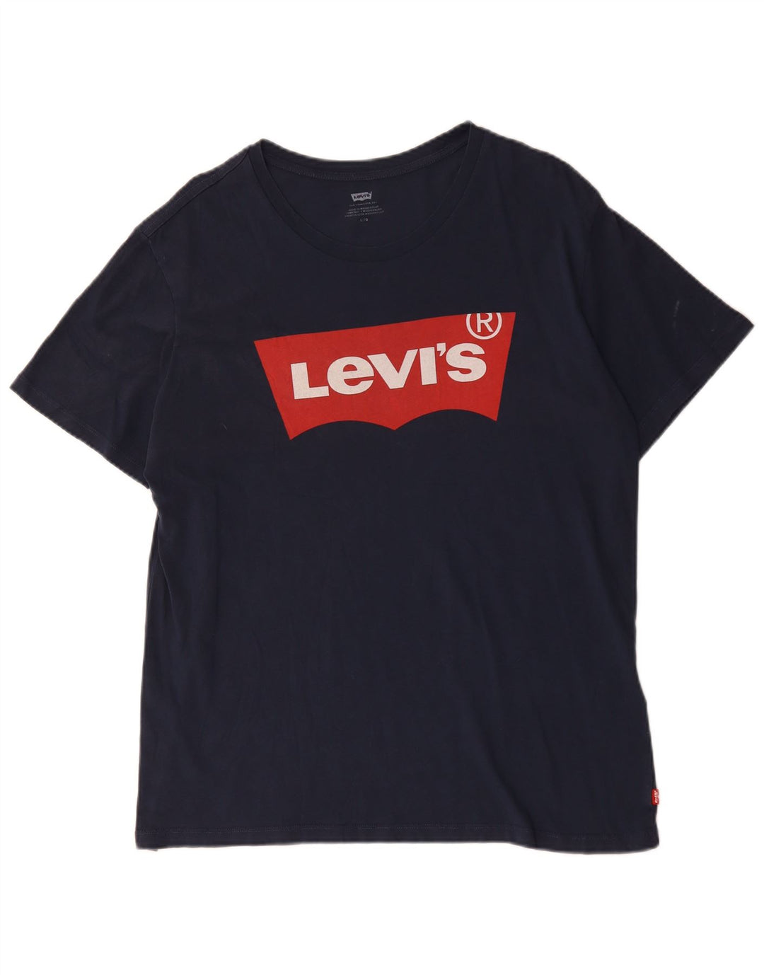 Мужская футболка с рисунком LEVI'S, большой темно-синий хлопок