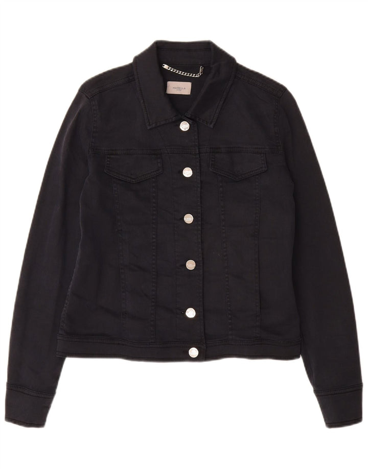 Женская джинсовая куртка MARELLA UK 10, маленькая, темно-синяя