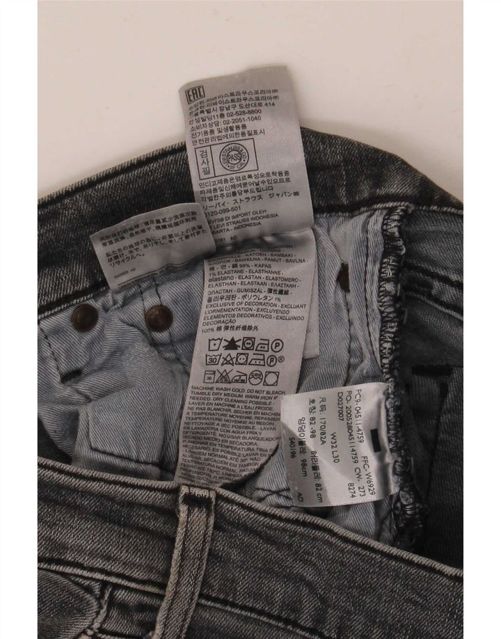 Мужские джинсы Levi's 511 Slim W32 L30 Серые хлопковые
