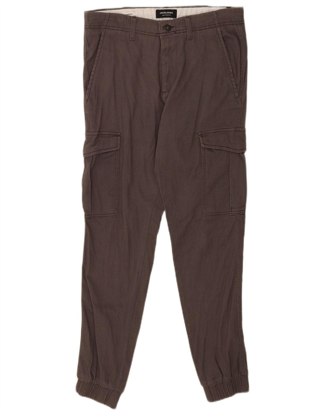 Мужские брюки-карго Jack & Jones W30 L32, серые, хлопковые