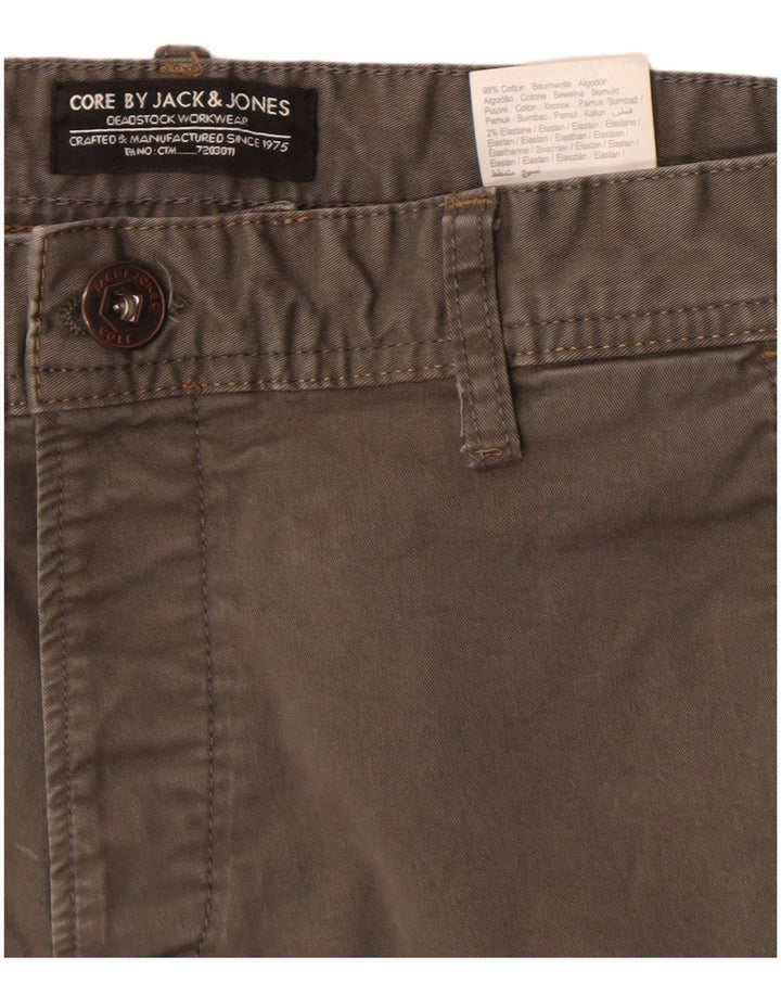 Мужские шорты чинос Jack & Jones W34, большие зеленые, хлопок