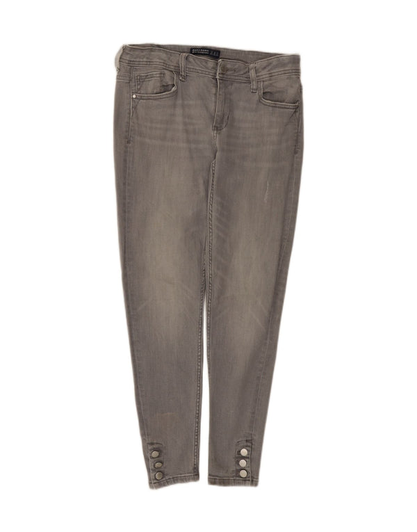 Женские джинсы скинни Zara Z1975 EU 38, маленькие W28 L27, серый хлопок