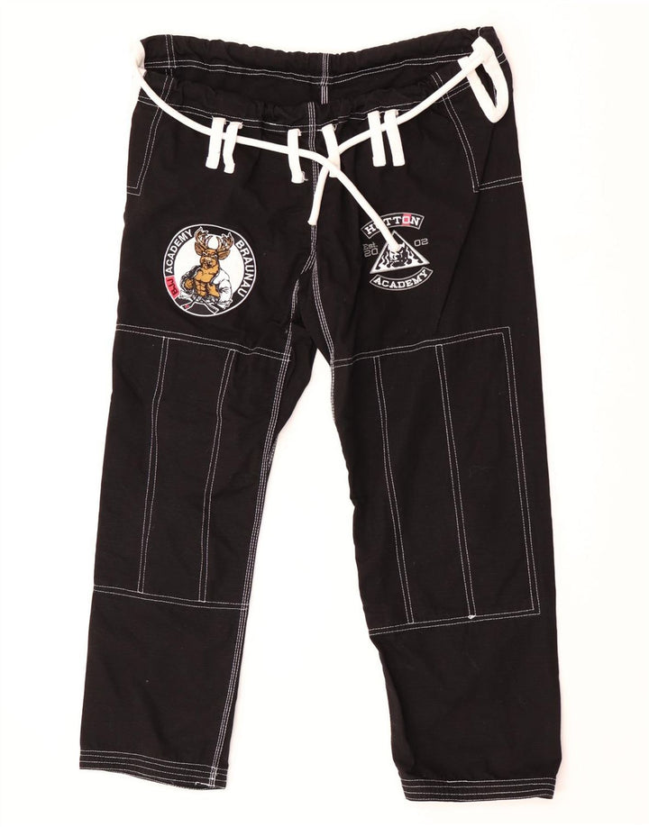 Винтажные мужские спортивные брюки с графическим рисунком, большие черные хлопковые брюки