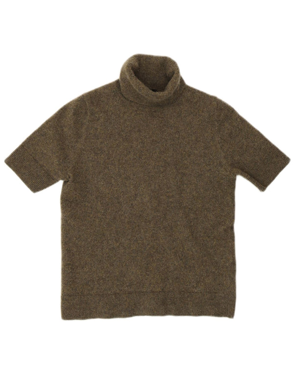 Женский укороченный джемпер с высоким воротником Cos UK 6 XS, кашемир цвета хаки