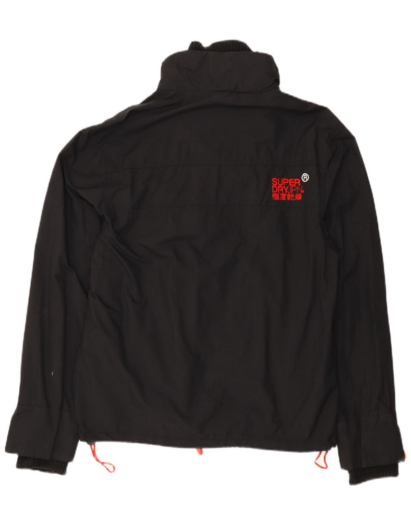Женская ветровка с графическим рисунком Superdry UK 16, большая черная