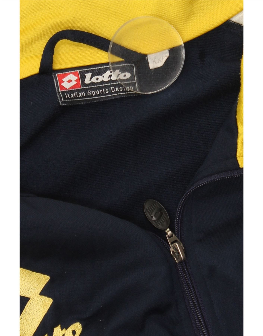 LOTTO Mens Graphic Tracksuit Top Jacket 2XL Navy Blue Colourblock