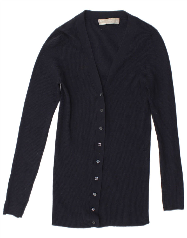 Женский кардиган Zara UK 14, средний темно-синий