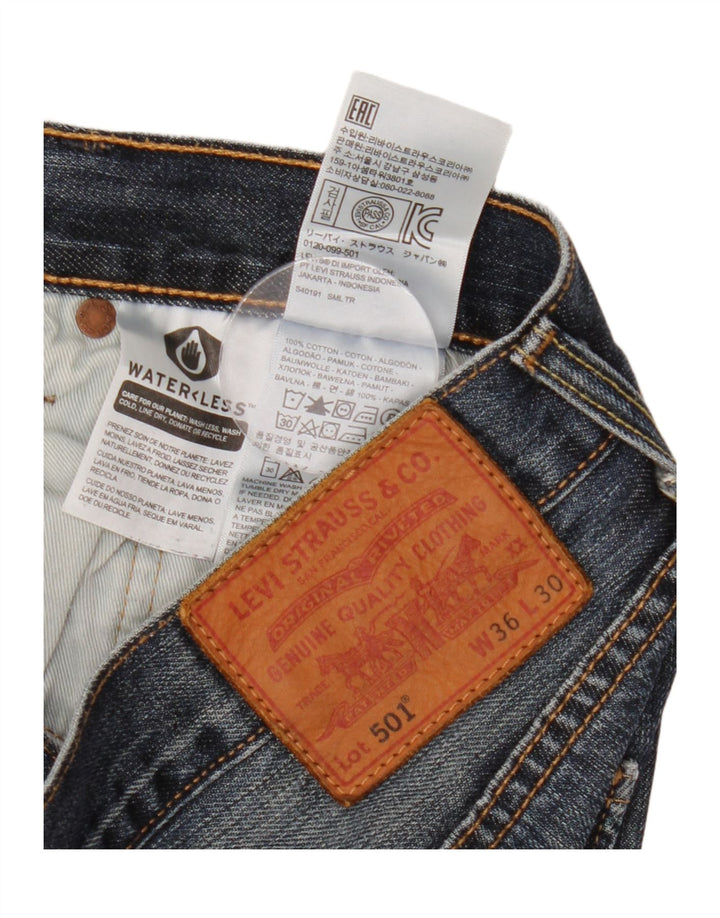 Мужские прямые джинсы Levi's 501 W36 L30 синие, хлопок