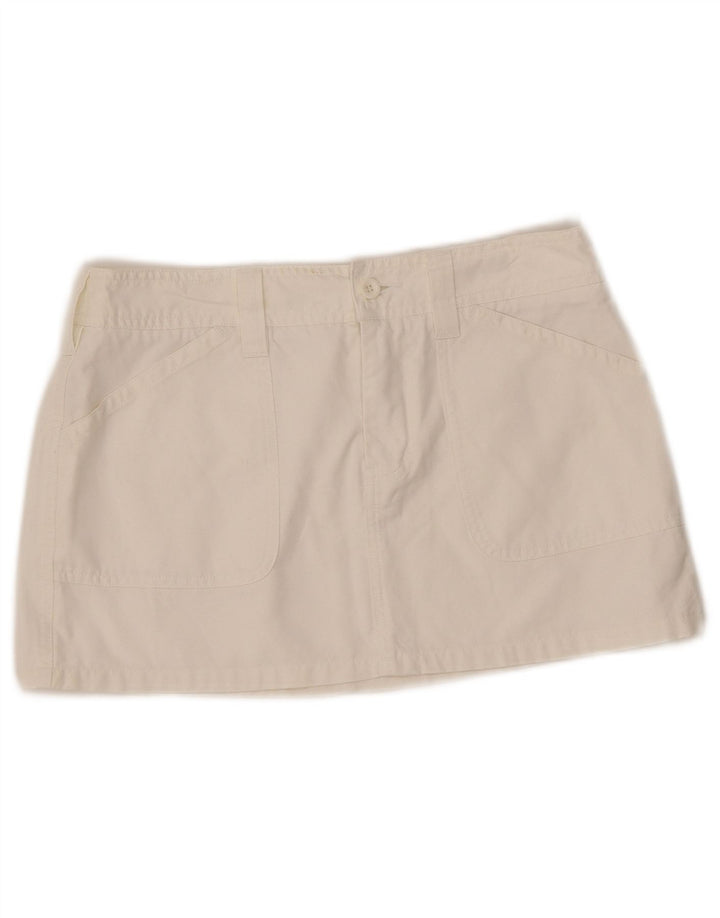 Benetton Женская мини-юбка IT 42 Medium W29 Белый хлопок