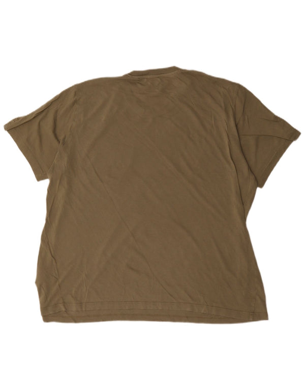 Adidas Mens Graphic T-Shirt Top XL Khaki Cotton