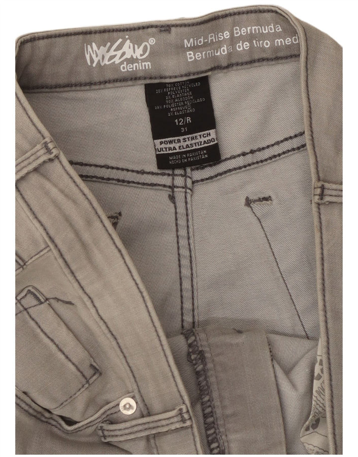 Женские джинсовые шорты Mossimo Power Stretch со средней посадкой (США 12, большие W31), серые