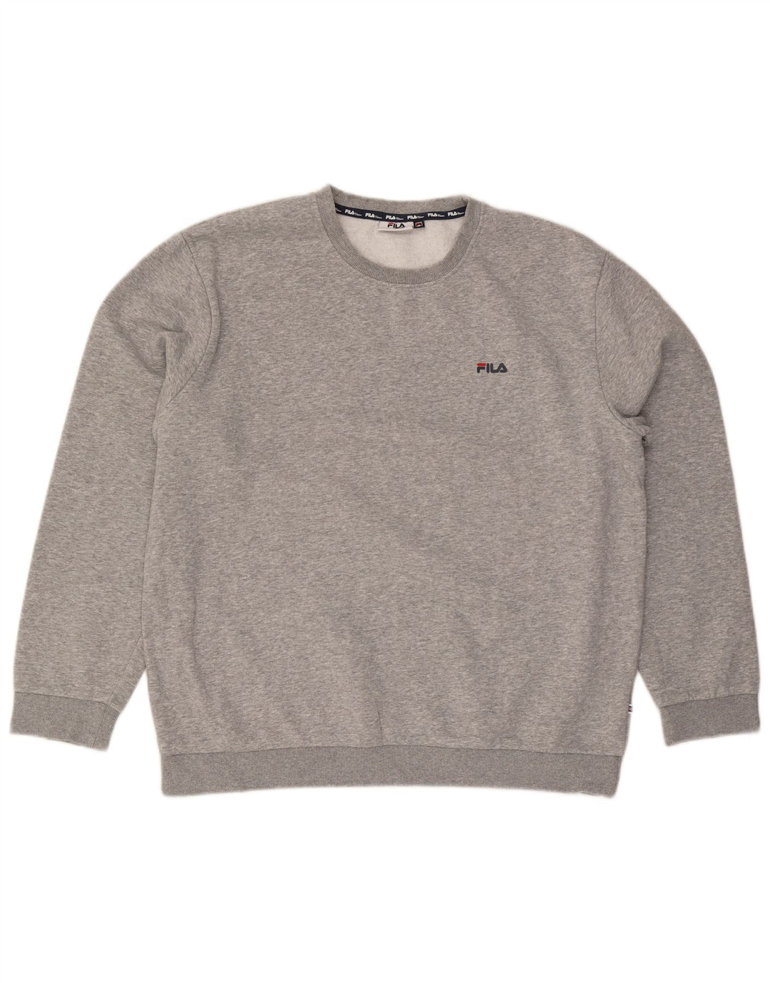 Мужской свитшот Fila 2XL, серый хлопок в крапинку
