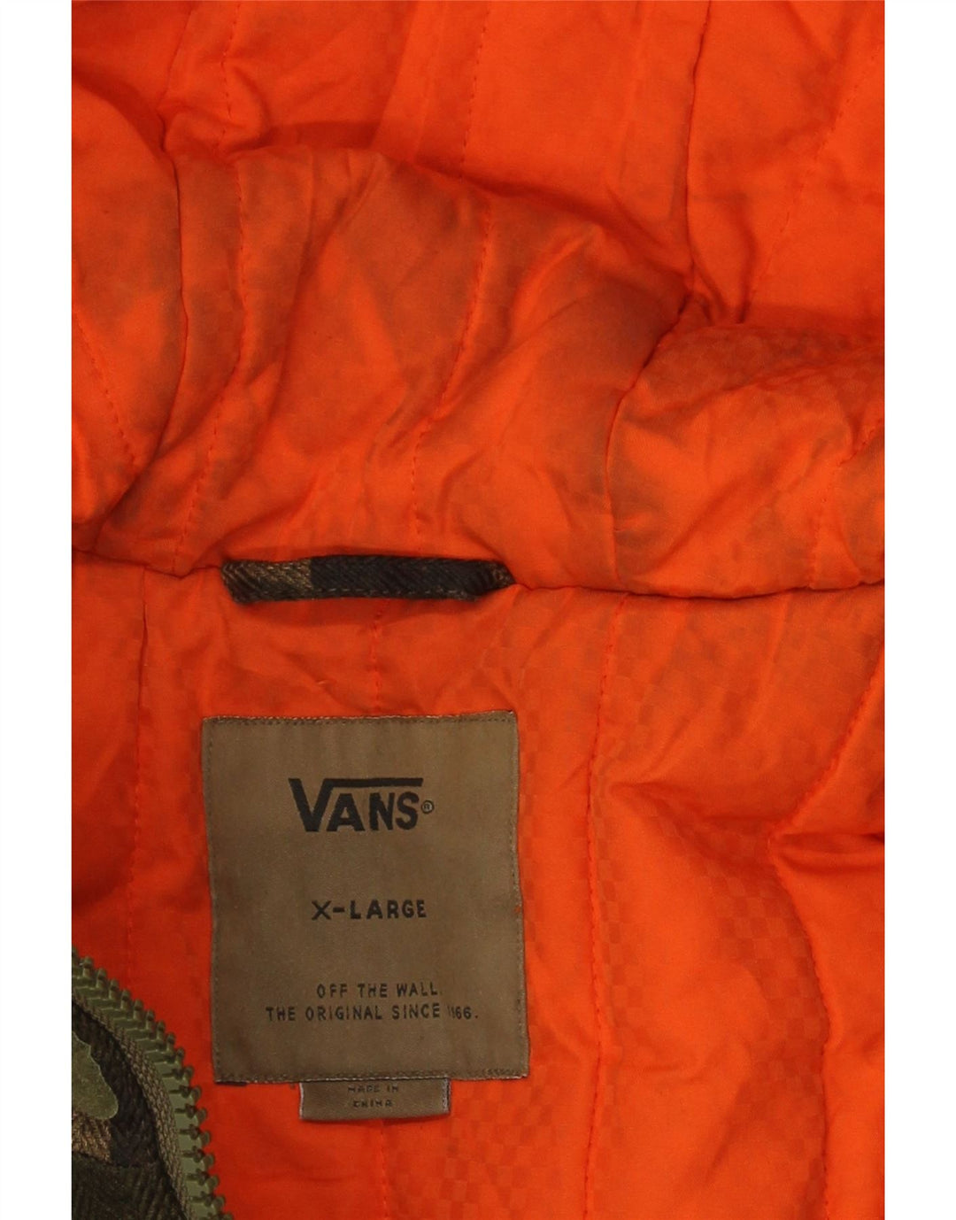 Мужская ветровка Vans с капюшоном UK 52 XL Хаки Камуфляжный Полиэстер