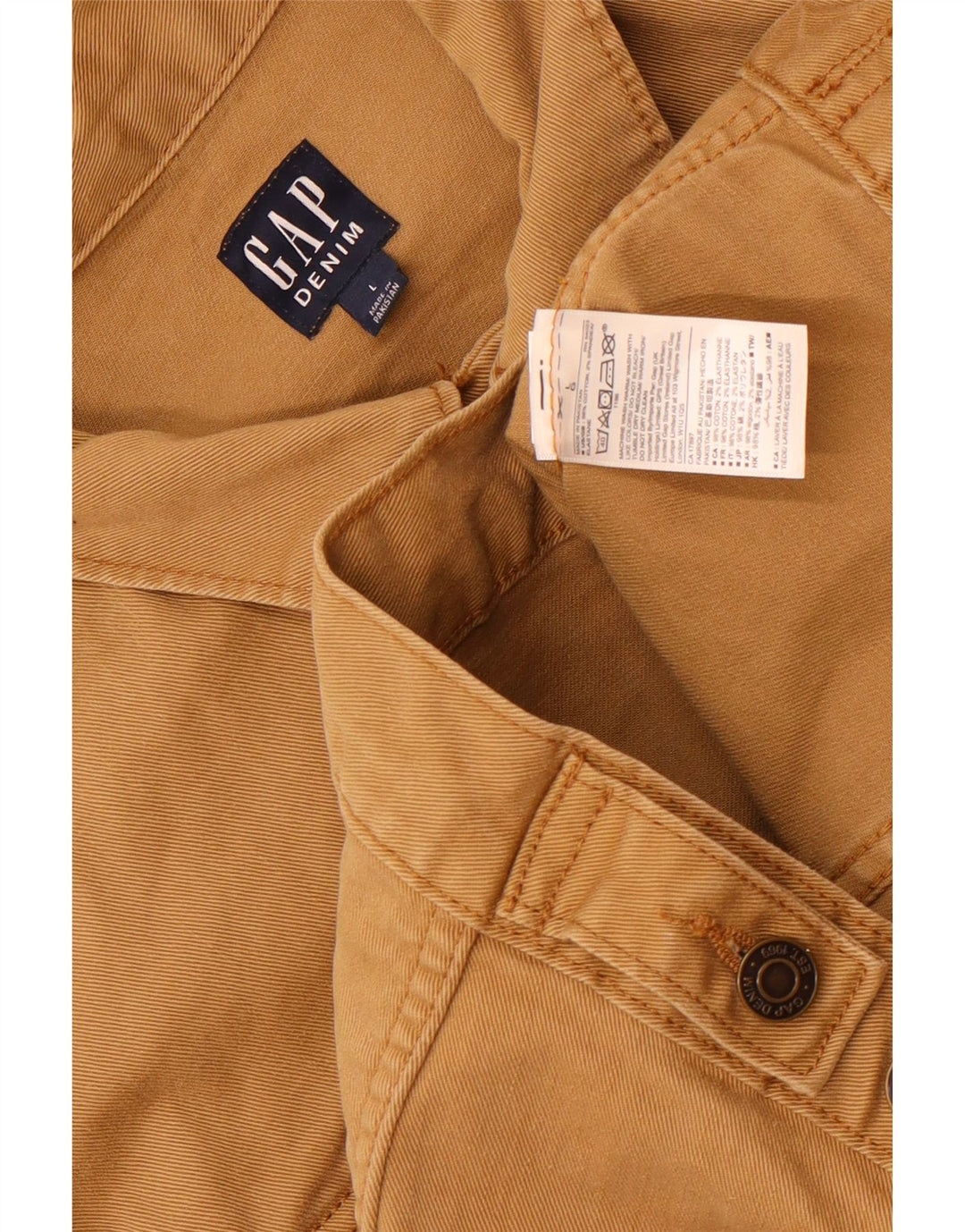 Мужская джинсовая куртка Gap UK 40, большая коричневая, хлопок