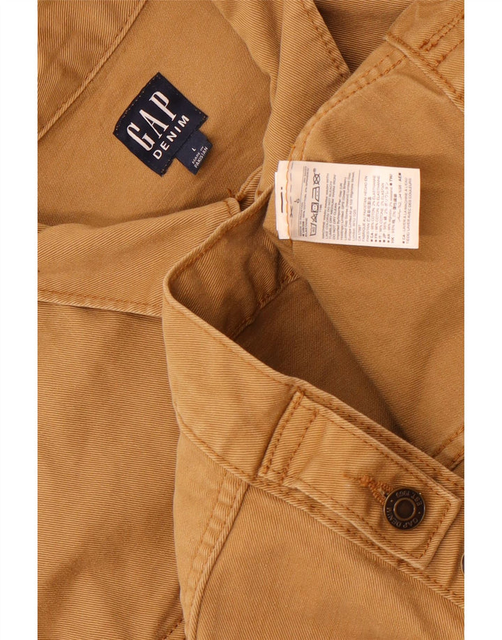 Мужская джинсовая куртка Gap UK 40, большая коричневая, хлопок