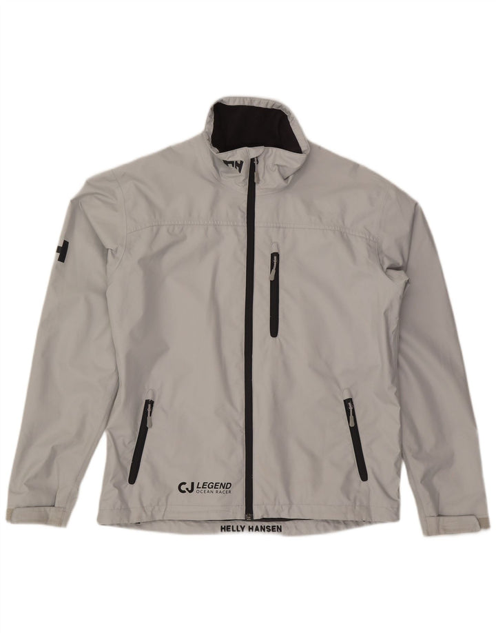 Мужская дождевик с графическим рисунком Helly Hansen UK 40, большой серый полиэстер