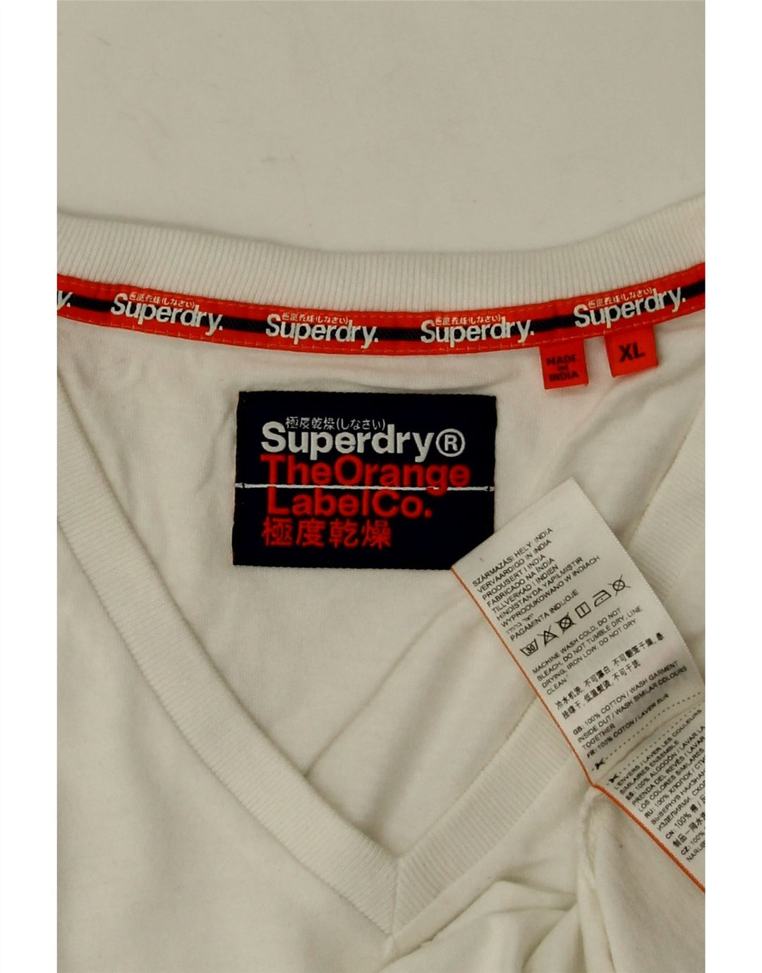 Мужская футболка Superdry Top XL, белый хлопок