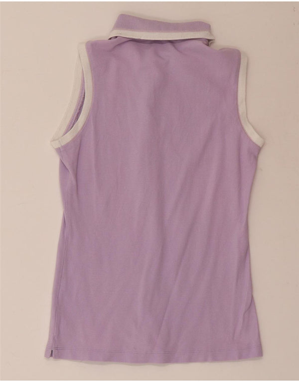 Женская рубашка-поло без рукавов CALVIN KLEIN UK 4 XS, фиолетовый хлопок