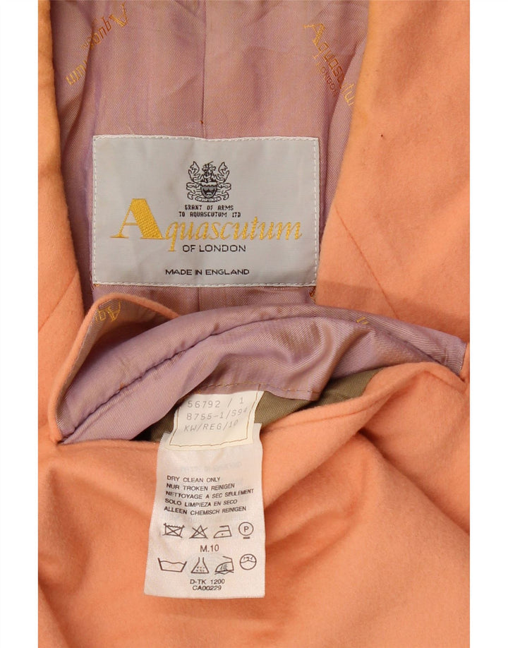 AQUASCUTUM Womens Oversized Blazer Jacket UK 10 Small Orange Vintage Aquascutum and Second-Hand Aquascutum from Messina Hembry 