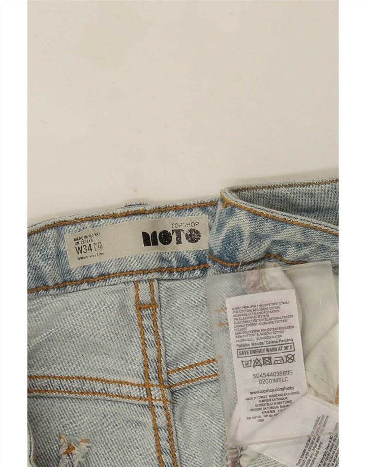 Topshop Женские укороченные джинсы W34 L24 Синие хлопковые