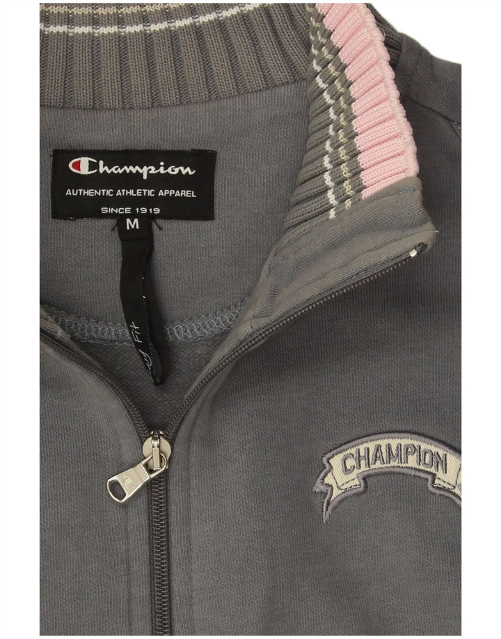Женский спортивный костюм Champion, верхняя куртка UK 14, средний серый цвет, хлопок с цветными блоками