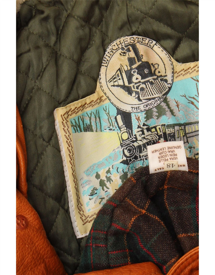 WINCHESTER Мужская кожаная куртка IT 48 Medium Brown Leather