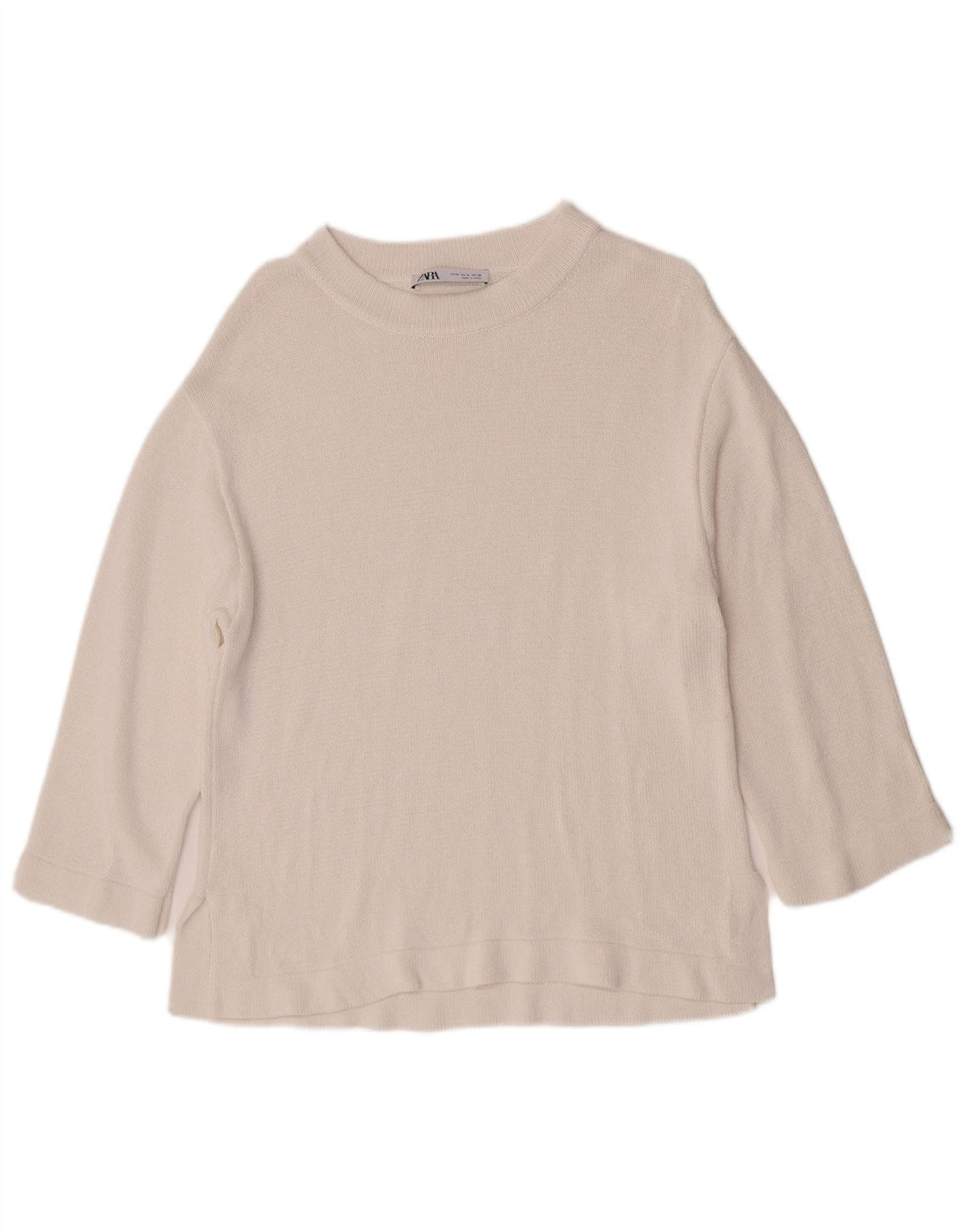 Женский джемпер с вырезом «лодочка» Zara UK 14, средний белый