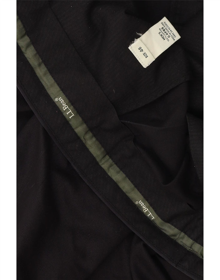 L.L.BEAN Mens Pegged Chino Trousers W46 L29 Navy Blue Cotton