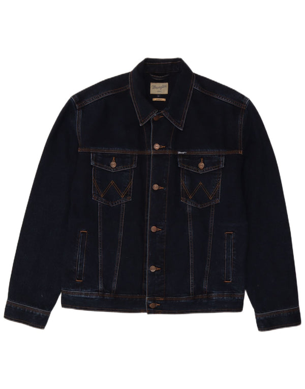 Мужская джинсовая куртка Wrangler UK 42 XL, темно-синяя, хлопок
