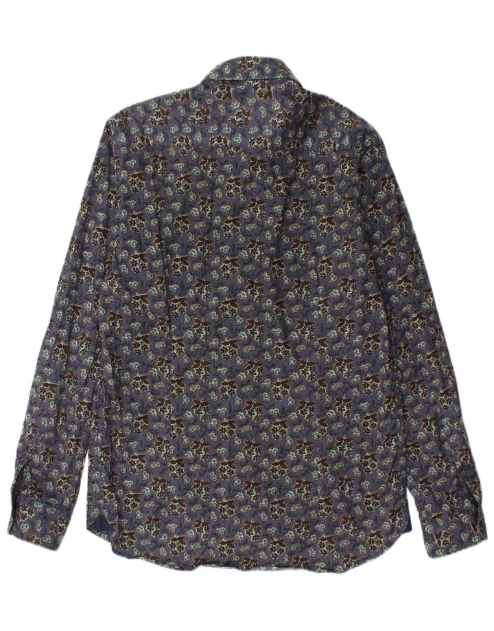 CARRERA Мужская рубашка из хлопка среднего фиолетового цвета с цветочным принтом