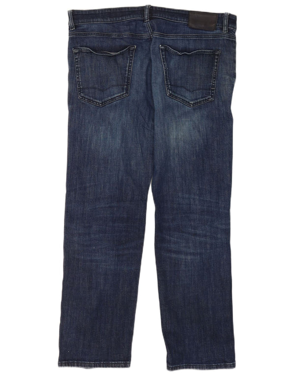 Женские прямые джинсы Hugo Boss W36 L32 синие, хлопок