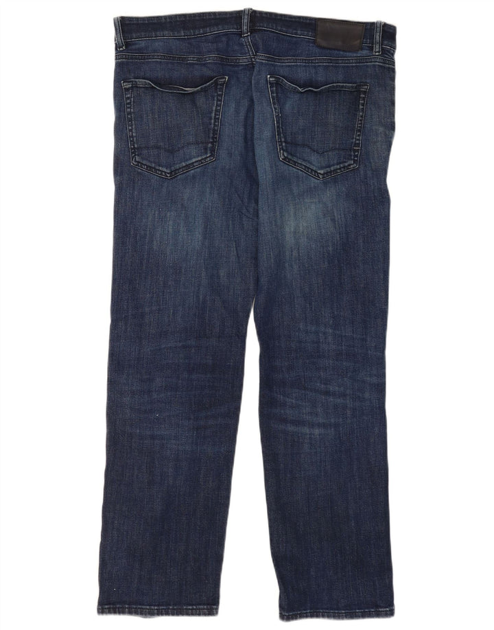 Женские прямые джинсы Hugo Boss W36 L32 синие, хлопок