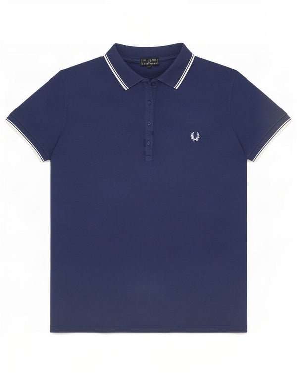 Женская рубашка-поло Fred Perry UK 20 2XL, темно-синяя, хлопок