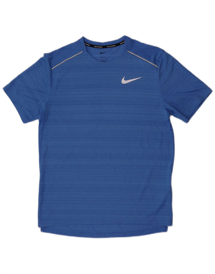 Мужская футболка Nike Dri Fit из полиэстера средней синей полоски
