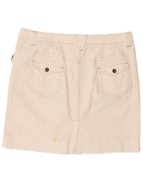 Женская мини-юбка MARLBORO CLASSICS с высокой талией EU 50 3XL W36 Белый хлопок